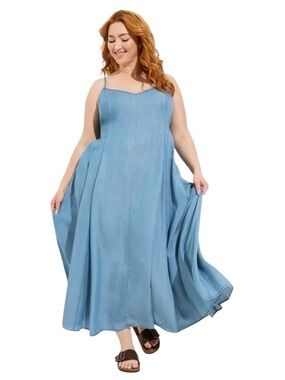 Torrid Maxi Chambray Trapeze Dress | Size 1X NWT